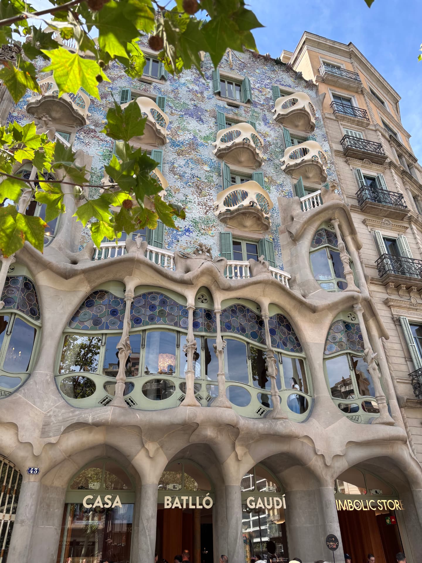Gaudí architecture on Passeig de Gràcia in Barcelona